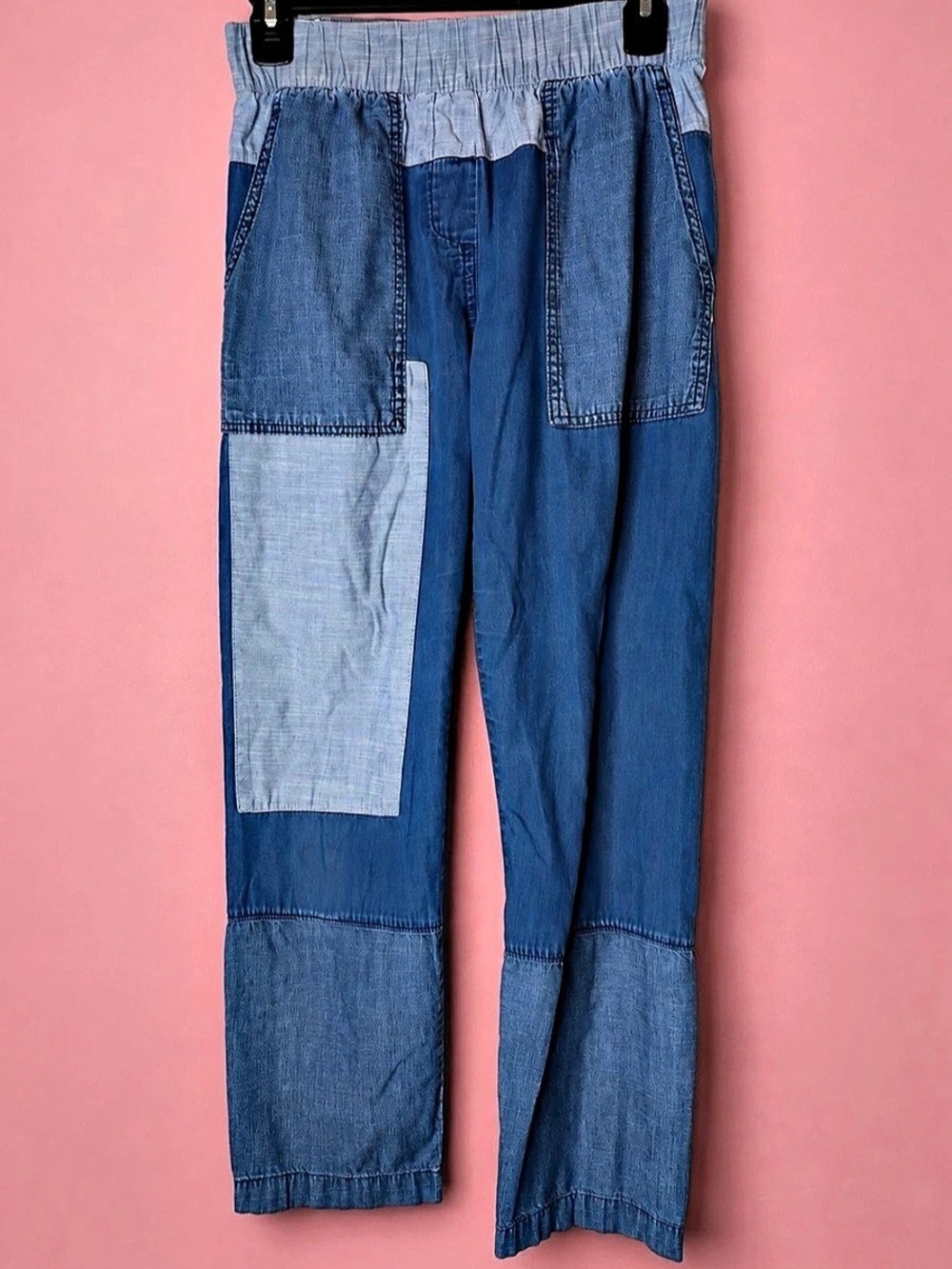 GAP Patchwork Denim Pull-On Pants Size XS